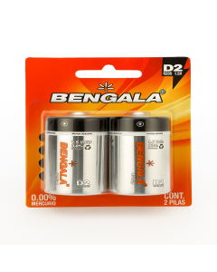 Pila Bengala D2 BG013 – Zinc‑Carbón 1.5 V (Tipo D2/R20)