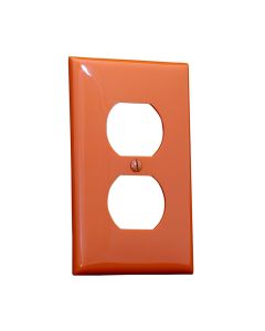 Faceplate Doble Para Tomacorriente Naranja