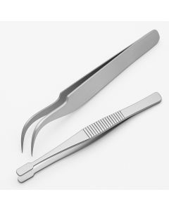 Juego de 2 Pinzas Profesionales de Acero Inoxidable