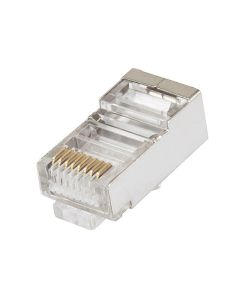 Conector Plug RJ45 Blindado Para Cable UTP