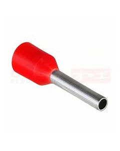 Terminal Pin Hueco Pre Aislado VE1508-Rojo