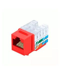 Jack RJ45 Cat 5E Rojo