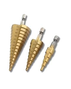 Juego de 3 Brocas Escalonadas HSS