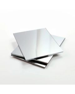 Lamina Acrílico Plateada 40x40 Cm x 3mm