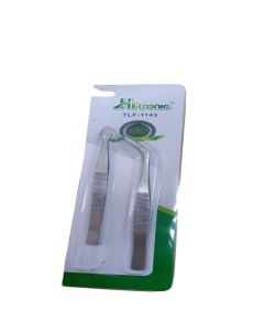 Juego de 2 Pinzas Profesionales de Acero Inoxidable