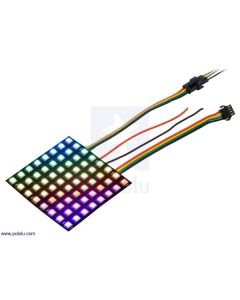 Panel flexible direccionable RGB 8x8-LED, 5V, rejilla de 10 mm (SK9822)