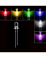 Led 5mm Tipo Chorro Pack x 10 unid-Amarillo